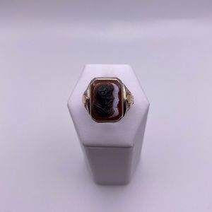 10k gold mens cameo ring